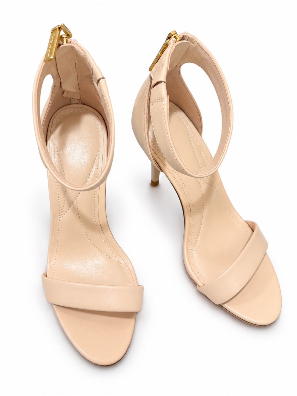 Donna Karan Nude Ankle Strap Stiletto Sandals size 10
